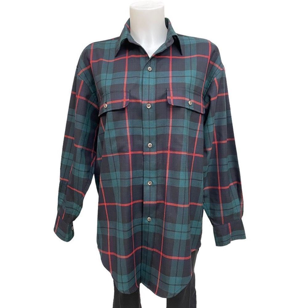 RALPH LAUREN Women’s Classic‎ Check Print Wool Buttondown Shirt size 6